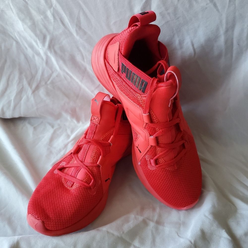 Puma Contempt Demi Girls Red Sneakers Tennis Shoes Size 4.5C Kids Unisex Shoe